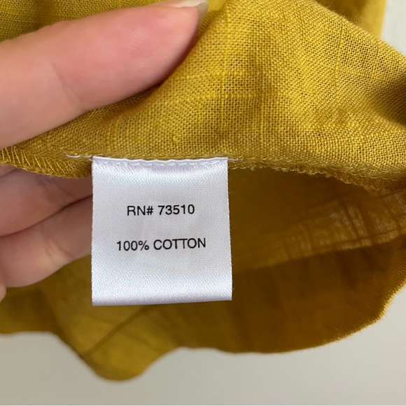 Ivy Jane Marigold Embroidered Ruffle Boho Tie Back Blouse Size S/M - Picture 4 of 6